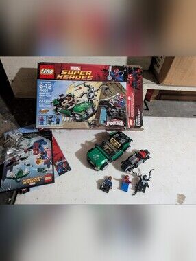 LEGO Marvel 76004 Marvel Superheroes Spiderman: Spider-Cycle Chase COMPLETE